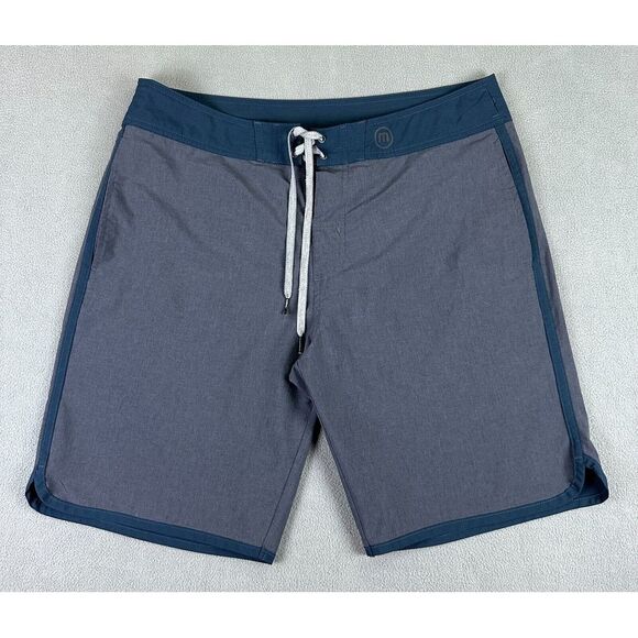 Travis Mathew Other - Travis Matthew Board Shorts Mens 36 Grey Blue Hybrid Performance Beach Swim